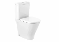Inodoro Completo Rimless De Tanque Bajo De Altura Confort (incluye Taza, Cisterna De Alimentación Inferior Y Tapa Amortiguada) – The Gap Round – Roca – A3420NJ000/A3410N0000/A801D22001