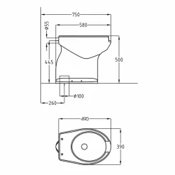 Inodoro Prestowash Basic Salida Suelo Con Asiento-tapa + Cisterna – PrestoEquip – 88112