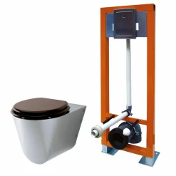 Inodoro Prestowash Inox Suspendido Con Soporte Autoportante Y 1000 A Inox – PrestoEquip – K188962