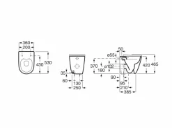 Inodoro Rimless Con Salida Dual (incluye Taza Y Tapa) – Ona – Roca – A347687000/A801E10001