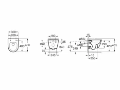 Inodoro Suspendido Compacto Rimless Con Fijaciones Ocultas (incluye Taza Y Tapa Amortiguada) – Ona – Roca – A346688000/A801E22001