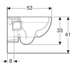 Inodoro Suspendido De Fondo Profundo Smyle Square, Forma Cerrada, Rimfree- Geberit