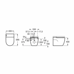 In-Tank® Inodoro De Pie Adosado A Pared Con Tanque Integrado (incluye Tapa Y Asiento) – Roca – A893303000