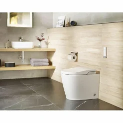 In-Wash® Inspira Con In-Tank® – Smart Toilet Adosado A Pared Rimless Con Tanque Integrado. Incluye Tapa Y Asiento. Necesita Toma De Red – Roca – A803095001