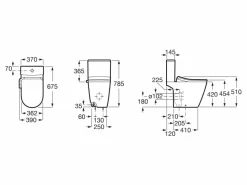 In-Wash® Smart Toilet Adosado A Pared Rimless Con Salida Dual – Ona – Roca – A803151S01