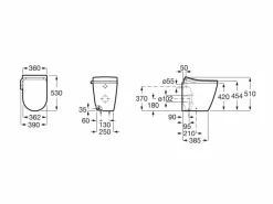 In-Wash® Smart Toilet Adosado A Pared Rimless Para Tanque Empotrable – Ona – Roca – A803153S01