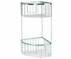 Jabonera Rejilla Baño Doble Triangular T11 AISI 304 Cromo – 30001T110120 – AQG