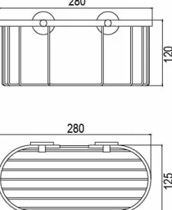 Jabonera Rejilla Baño Ovalada O05 AISI 304 Cromo – 30001O050120 – AQG