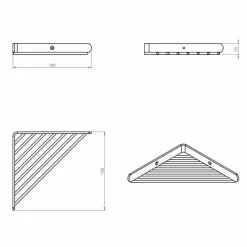 Jabonera Rejilla Esquinero – Architect – Cosmic – WJC205A0030002