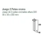 Juego De 2 Patas Para Mueble Y Pilar Cromo – Salgar