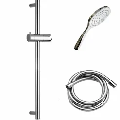 Kit Ducha Tekno Con Accesorios Slim Cromo Flexo Pvc – 367510 – Galindo