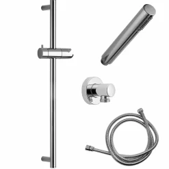 Kit Ducha Tekno Con Accesorios Futura Cromo + Toma De Agua – KIT367500 – Galindo