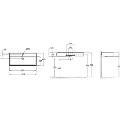 Lavabo 100 Cm Blanco – Vivienne – Jacob Delafon