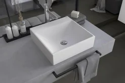 Lavabo Albus De 45X45 Sin Rebosadero Y Sin Orificio Para Grifo – Gala – G1022101