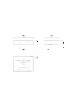 Lavabo Albus 61X45 Mural – Gala – G1021401