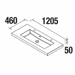 Lavabo De Carga Mineral Con Seno XL Y Dos Huecos Para Grifos- Toscana – Salgar