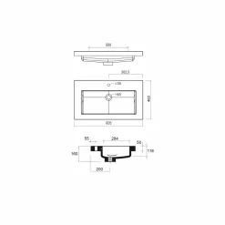 Lavabo De Carga Mineral Con Seno XL – Toscana – Salgar