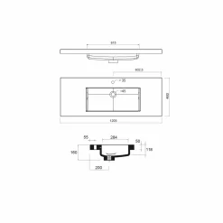 Lavabo De Carga Mineral Con Seno XL – Toscana – Salgar