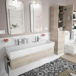 Lavabo De Porcelana Doble Veneto – Salgar