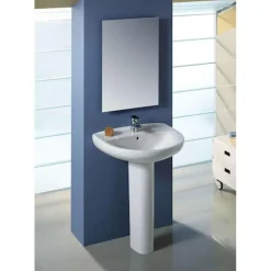 Lavabo De Porcelana Mural Con Pedestal – Victoria – Roca