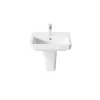 Lavabo De Porcelana Mural Compact Con Semipedestal – Dama – Roca