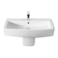 Lavabo De Porcelana Mural Con Semiedestal – Roca – Hall