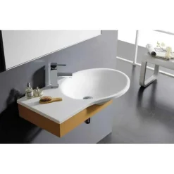 Lavabo De Porcelana Sobremueble / Encastre 0577 – Nantes – Bathco