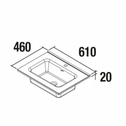 Lavabo De Porcelana Un Seno Centrado – Constanza – Salgar