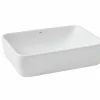 Lavabo Emma Sq. Sobrenc. 50X38 Blanco Mate – Gala – G2705021