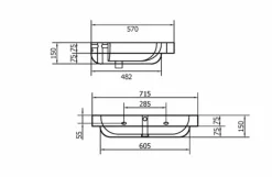 Lavabo Fijo Prestosan 960 Sin Grifo – PrestoEquip – 80604