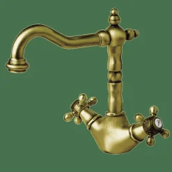 Lavabo Monobloc 1866 Caño Retro Latón Viejo Estilo Premium Colección CLÁSICA 212799 – GRB Mixers