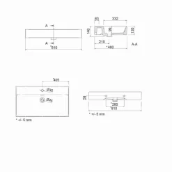 Lavabo Porcelana Blanca – Veneto – Salgar