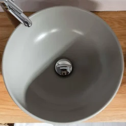Lavabo Redondo Sobre Encimera Baho OVO 40 Cm – Gamma