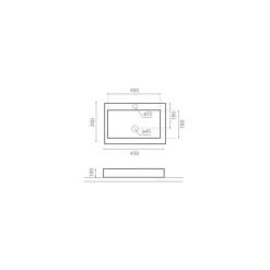 Lavabo Sobre Encimera / Suspendido – 4055 – Paris – Bathco – Paris
