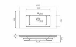 Lavabo Suspendido 85/100 – Riga – Bathco