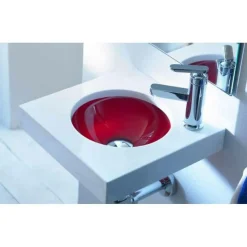 Lavabo Suspendido Con Seno En Rojo – Une / Une 01 – Bathco