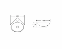 Lavabo Suspendido Para Espacios Reducidos Mini 39 – Aquore