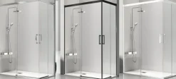 Mampara Angular De Ducha 2 Fijos + 2 Puertas Correderas – Glasé GS607 – Kassandra