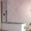 Mampara De Bañera Abatible Negro 6mm – Rita – RI570 – Kassandra