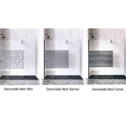 Mampara De Ducha Angular Dos Hojas Abatibles Y Dos Hojas Fijas – Perfileria Negra – Brunei – Doccia