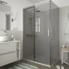 Mampara De Ducha Frontal Puerta Corredera + Fijo Con Lateral Fijo – Helsinki – Salgar