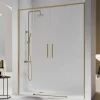 Mampara De Ducha Frontal 2 Fijos + 2 Puertas Correderas Perfil Oro Cepillado – DE 100 – Delta – Kassandra