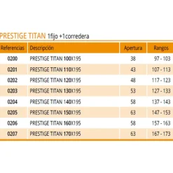 Mampara Ducha Fijo+corredera – Prestige Titan – GME