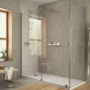 Mampara Frontal De Ducha Puerta Corredera + Fijo Y Lateral Fijo – Serie Reikiavik – Salgar
