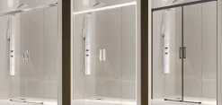 Mampara Frontal De Ducha 2 Fijos + 2 Puertas Correderas – Glasé GS100 – Kassandra