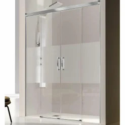 Mampara Frontal De Ducha 2 Fijos + 2 Puertas Correderas – Glasé GS100 – Kassandra