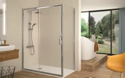Mampara Frontal De Ducha Fijo + Puerta Corredera – Bella – Kassandra