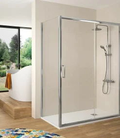 Mampara Frontal De Ducha Fijo + Puerta Corredera – Bella – Kassandra