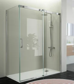 Mampara Frontal De Ducha Fijo + Puerta Corredera TN102 16 – Triana – Kassandra