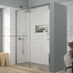 Mampara Frontal De Ducha 1 Fijo + 1 Puertas Corredera – Yoko YK607 + YK602 – Kassandra